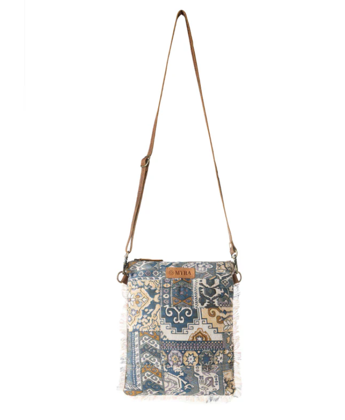 Myra | Loom Tapestry Vintage Crossbody Bag in Indigo *FINAL SALE*