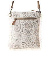 Myra | Loom Tapestry Vintage Crossbody Bag in Sage *FINAL SALE*