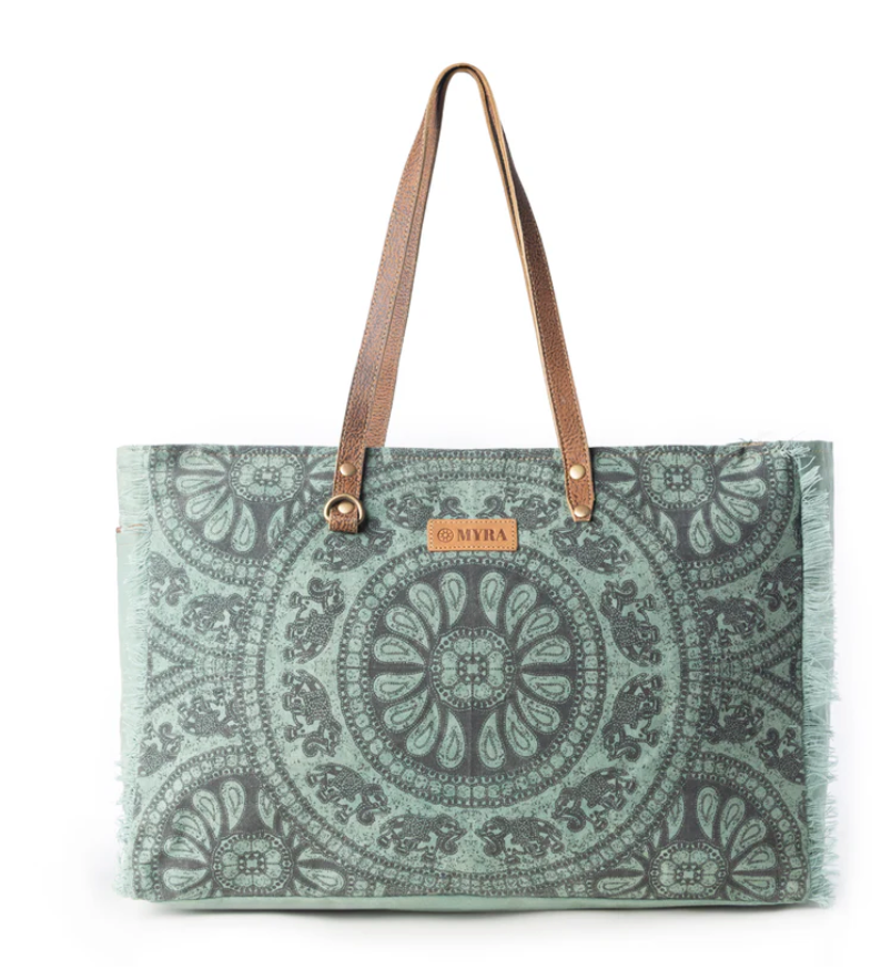 Myra | Wildmandala Weekender Bag in Green *FINAL SALE*