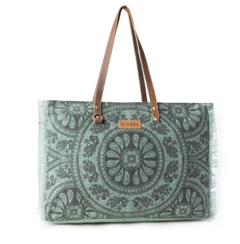 Myra | Wildmandala Weekender Bag in Green *FINAL SALE*