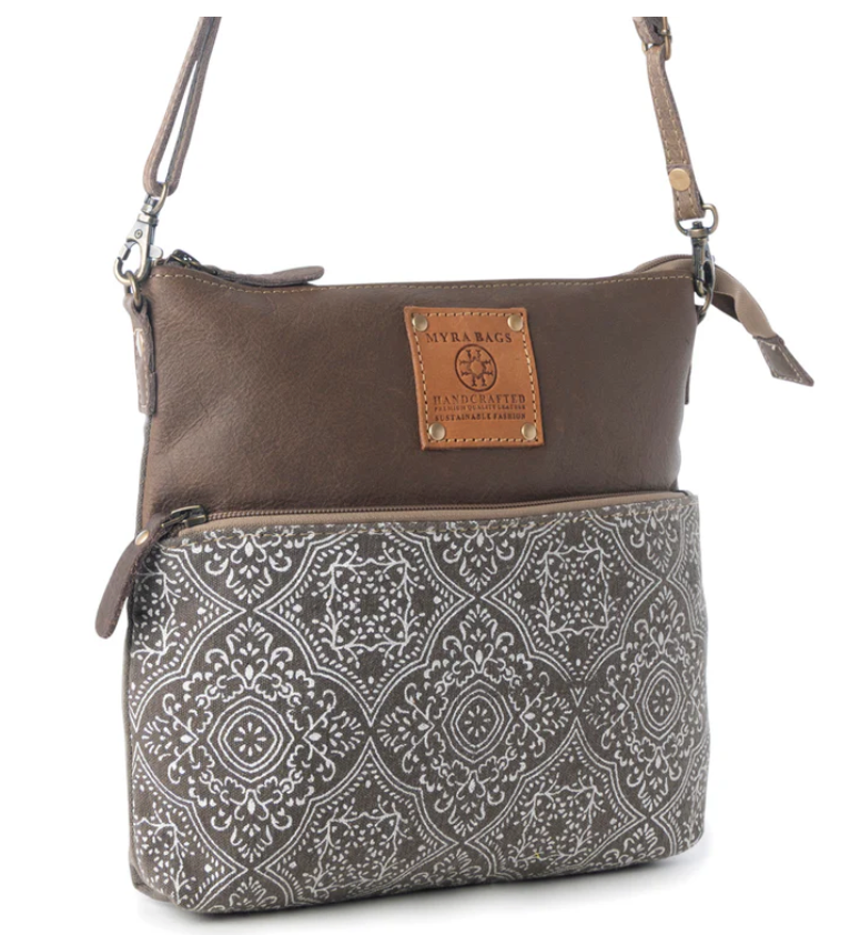 Myra | Wildprint Trail Vintage Crossbody Bag in Olive *FINAL SALE*