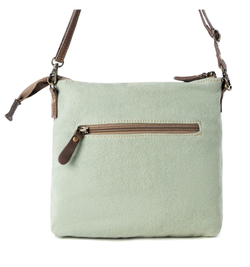 Myra | Wildprint Trail Vintage Crossbody Bag in Sage *FINAL SALE*