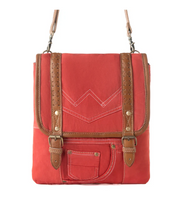 Myra | Dustrider Upcycled Canvas Vintage Style Concealed-Carry Bag in Red *FINAL SALE*