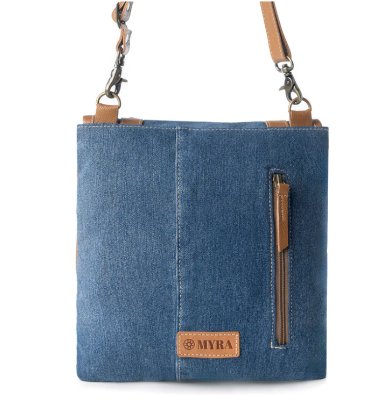 Myra | Dustrider Upcycled Canvas Vintage Style Concealed-Carry Bag in Denim Blue *FINAL SALE*