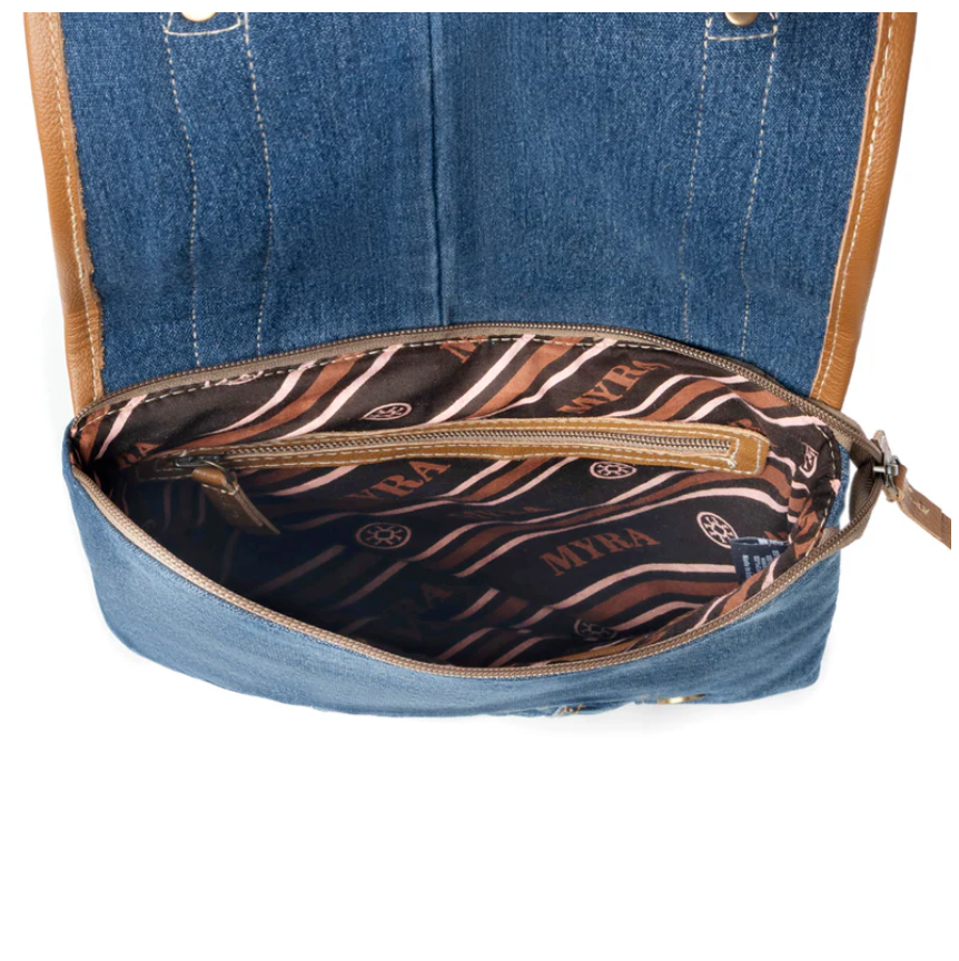 Myra | Dustrider Upcycled Canvas Vintage Style Concealed-Carry Bag in Denim Blue *FINAL SALE*