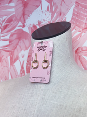 Metal Horsebit Post Earrings in Gold *Final Sale*
