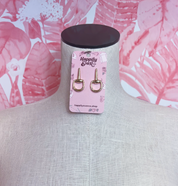 Metal Horsebit Post Earrings in Gold *Final Sale*