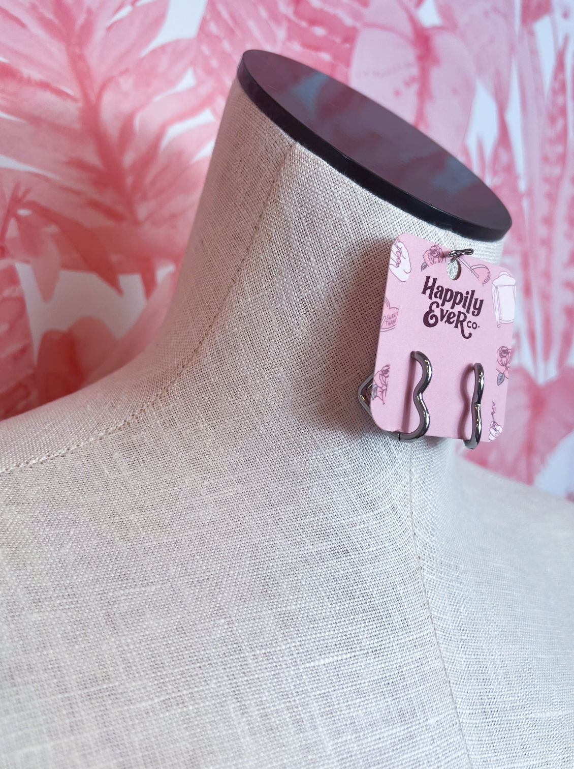 Stainless Steel Heart Hoop Huggie Earrings in Silver *Final Sale*