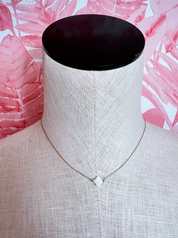 Pearl Accent Quatrefoil Statement Necklace in Gold*Final Sale*