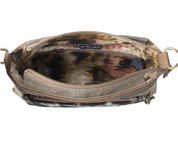 Myra |  Aztec Hide Western Crossbody Bag for Women in Olive with Hairon Detail *FINAL SALE*