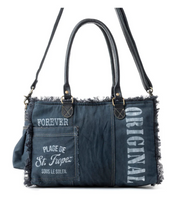Myra | Coastal Steel Upcycled Tote in Blue *FINAL SALE*