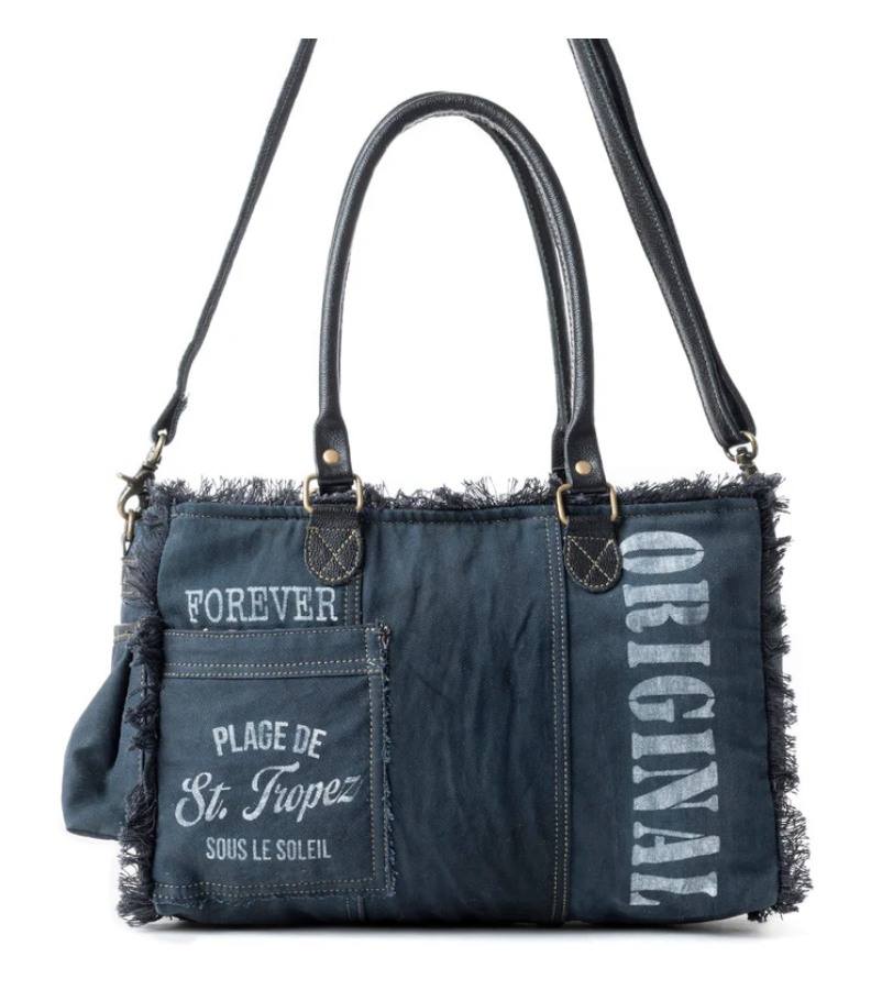 Myra | Coastal Steel Upcycled Tote in Blue *FINAL SALE*