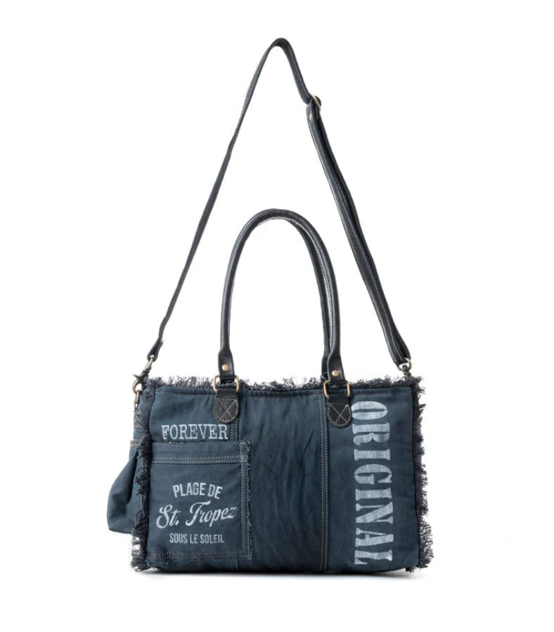 Myra | Coastal Steel Upcycled Tote in Blue *FINAL SALE*