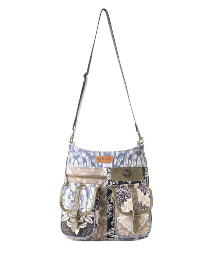Myra | Le Fleur Bel Cowgirl Shoulder Bag in Blue Floral *FINAL SALE*