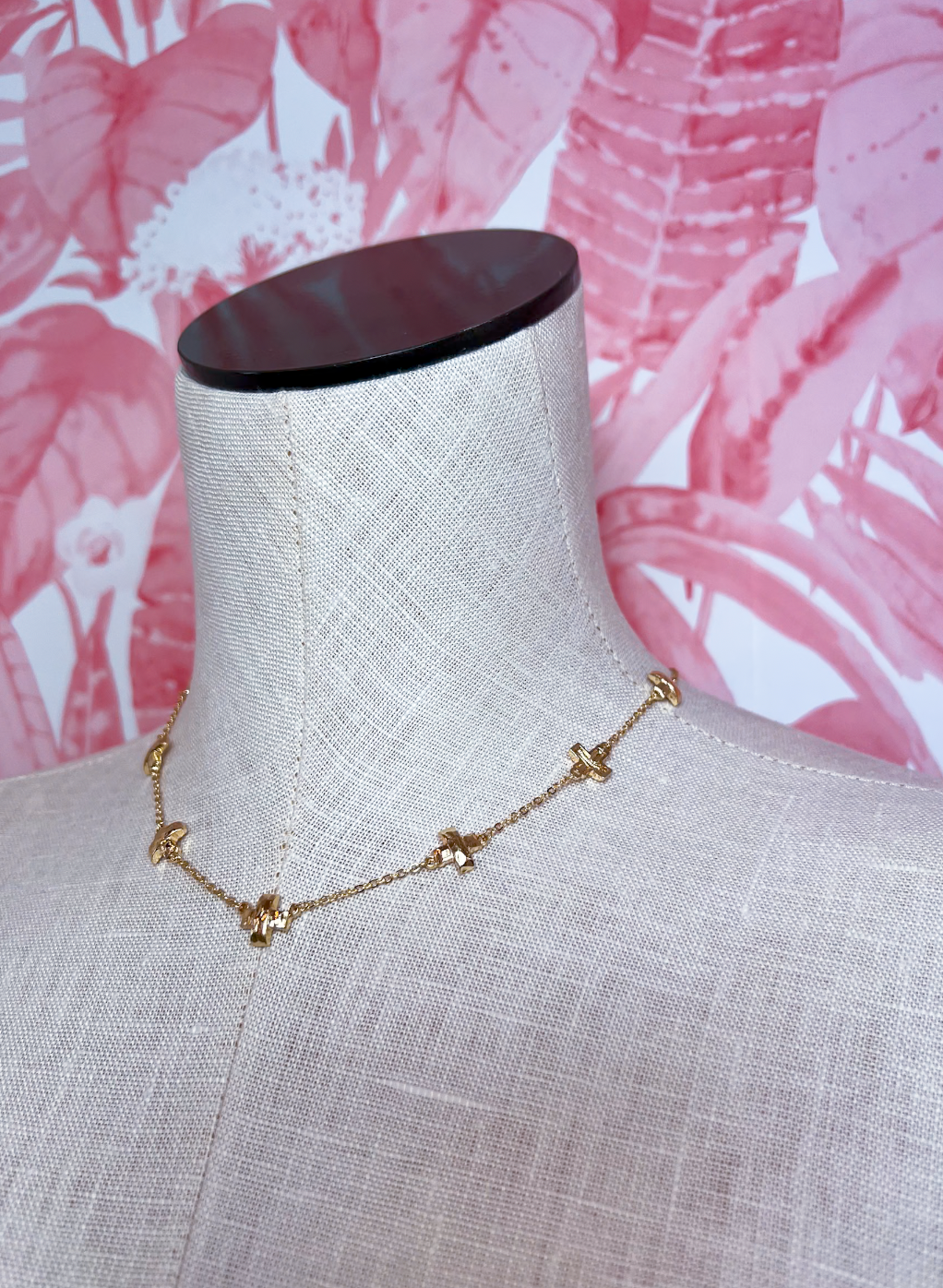 Cross Station Necklace in Gold *Final Sale*