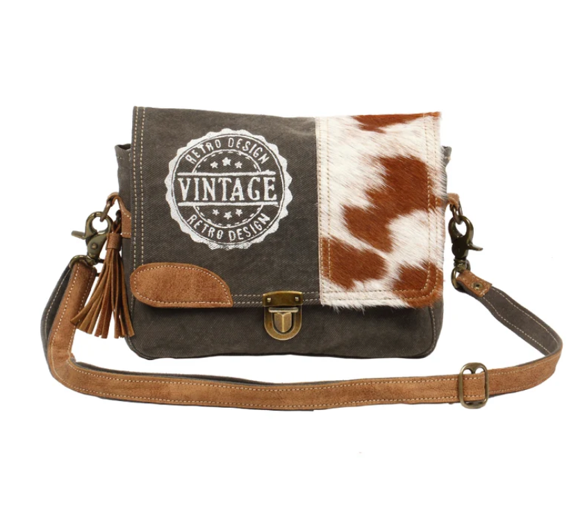 Myra | Vintage Stamp Messenger Bag *FINAL SALE*