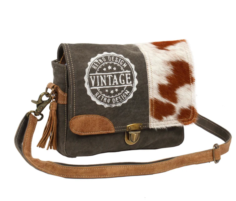 Myra | Vintage Stamp Messenger Bag *FINAL SALE*