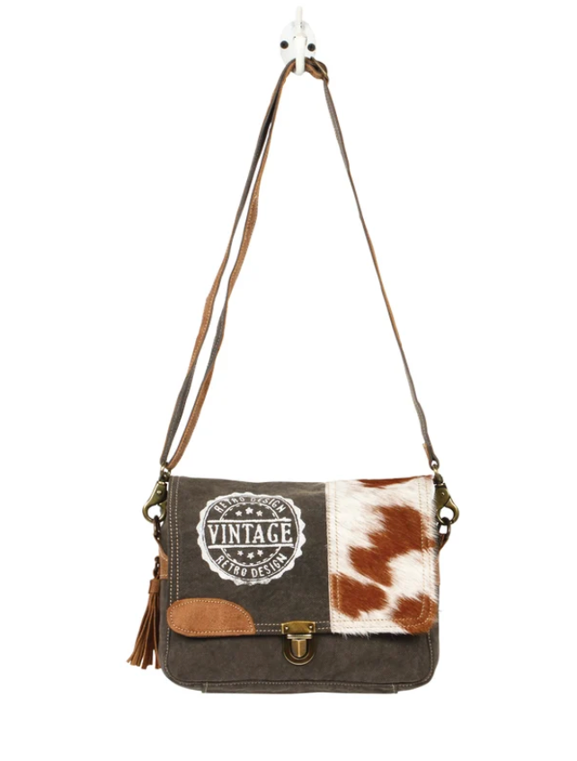 Myra | Vintage Stamp Messenger Bag *FINAL SALE*