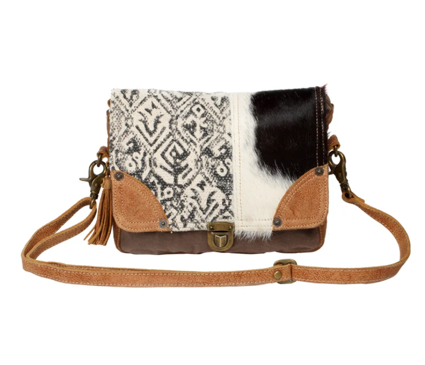 Myra | Rug & Hairon Flap Messenger Bag *FINAL SALE*