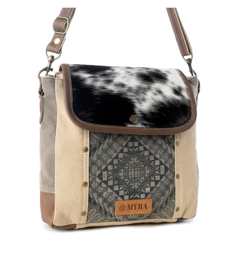 Myra | Sandstone Pony Shoulder Bag  in Khaki *FINAL SALE*