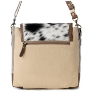 Myra | Sandstone Pony Shoulder Bag  in Khaki *FINAL SALE*