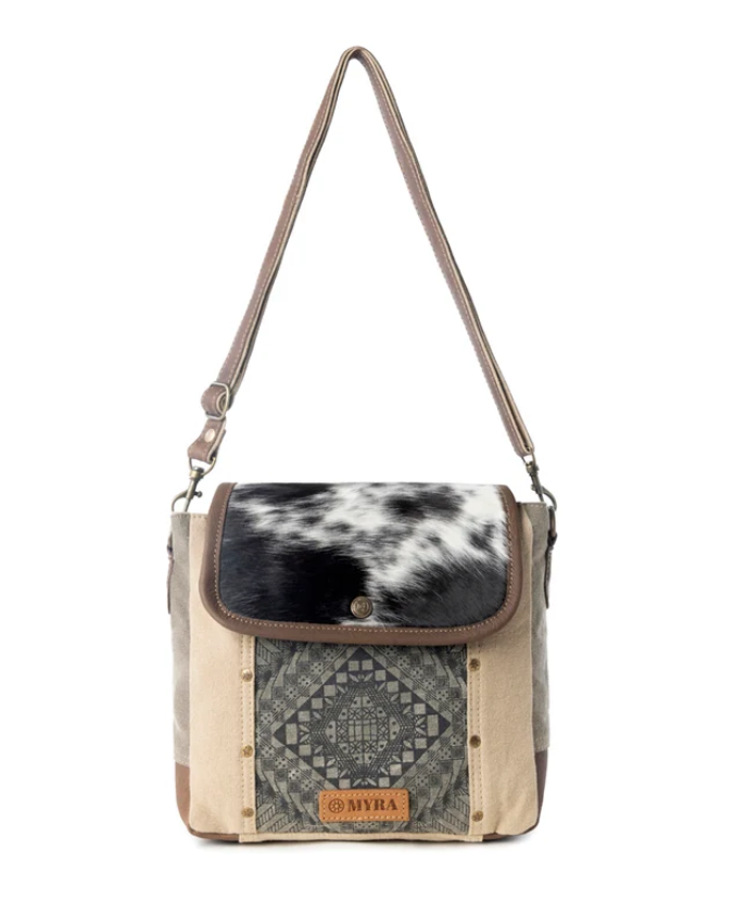 Myra | Sandstone Pony Shoulder Bag  in Khaki *FINAL SALE*