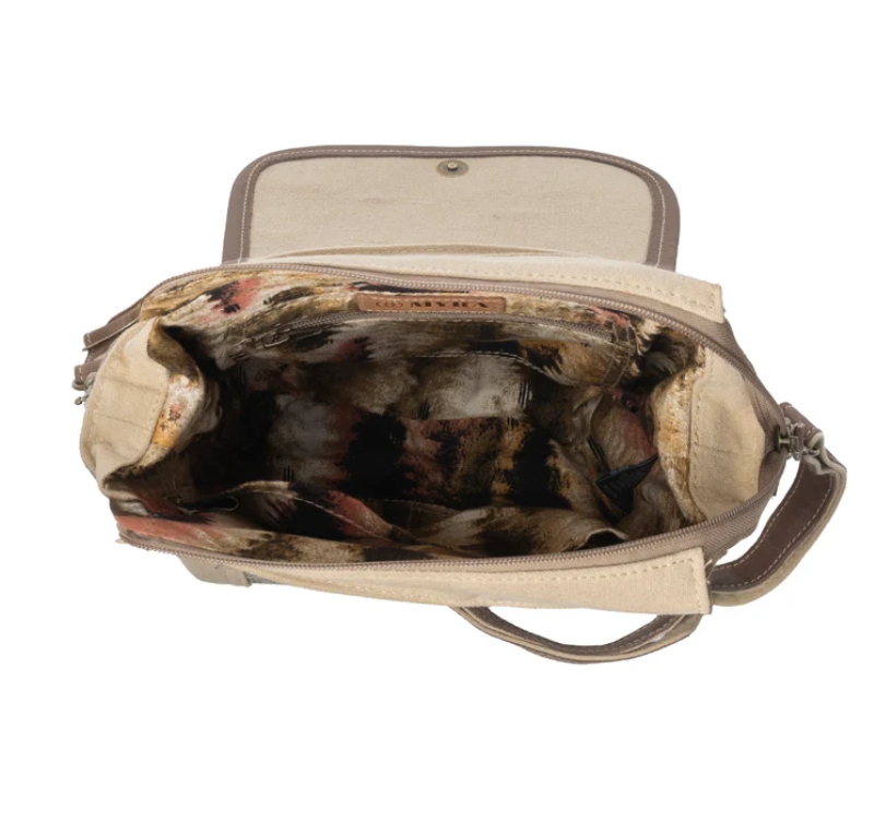 Myra | Sandstone Pony Shoulder Bag  in Khaki *FINAL SALE*