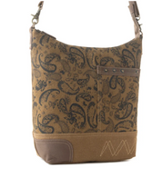 Myra | Wild Paisley Upcycled Canvas Concealed Carry Bag in Olive *FINAL SALE*