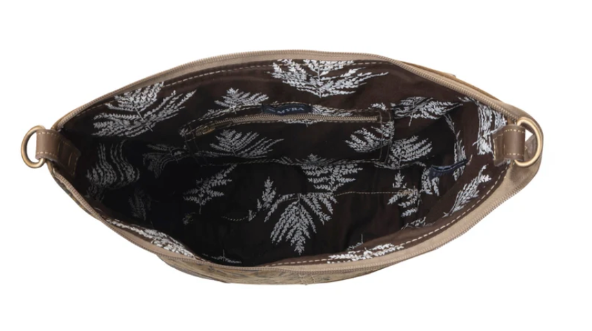 Myra | Wild Paisley Upcycled Canvas Concealed Carry Bag in Olive *FINAL SALE*