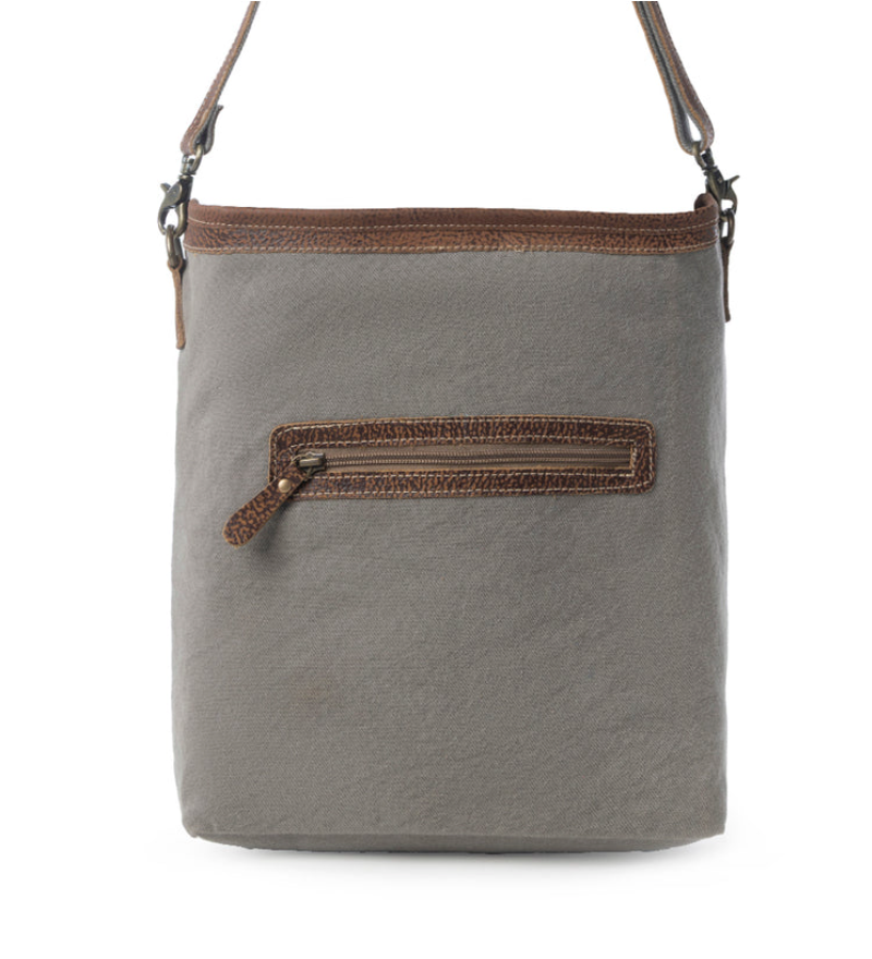 Myra | Sagebrook Jacquard Upcycled Canvas Bag in Sage *FINAL SALE*