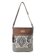 Myra | Sagebrook Jacquard Upcycled Canvas Bag in Sage *FINAL SALE*
