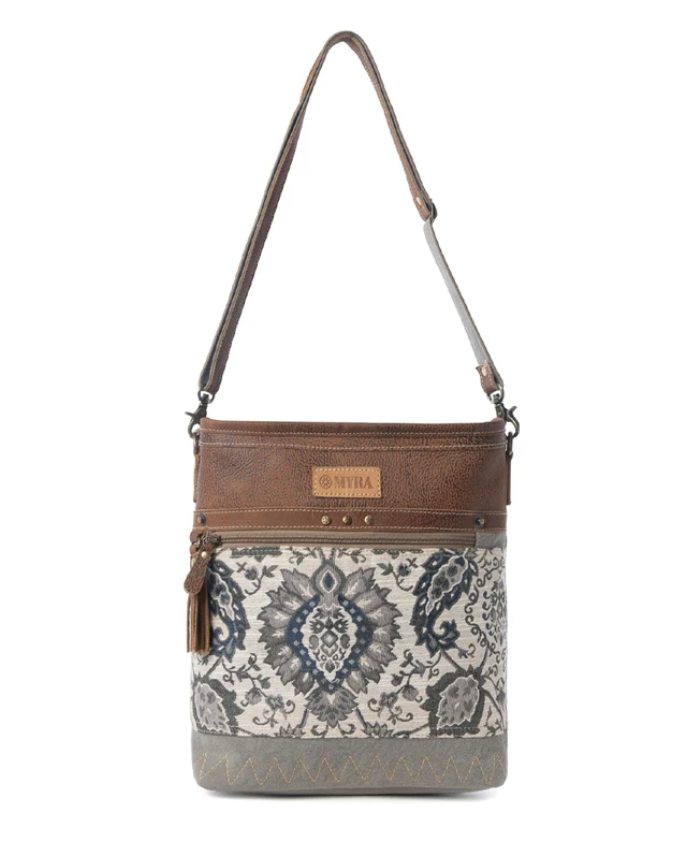 Myra | Sagebrook Jacquard Upcycled Canvas Bag in Sage *FINAL SALE*