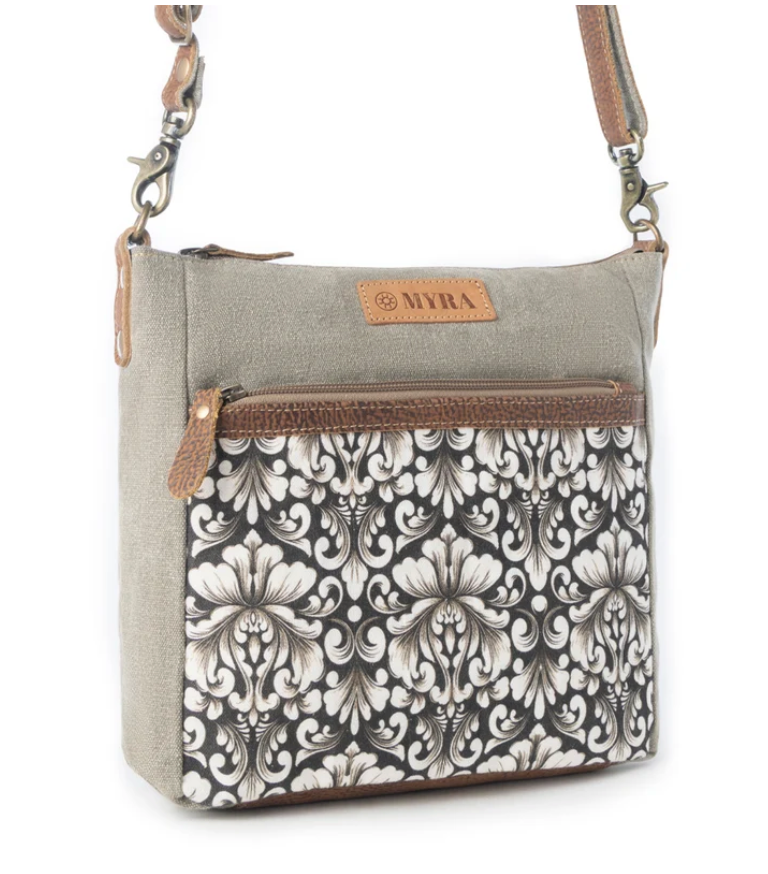 Myra | Damask Trail Vintage Crossbody Bag in Sage *FINAL SALE*