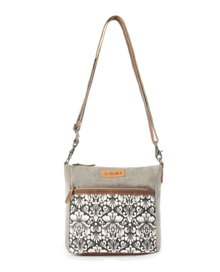 Myra | Damask Trail Vintage Crossbody Bag in Sage *FINAL SALE*