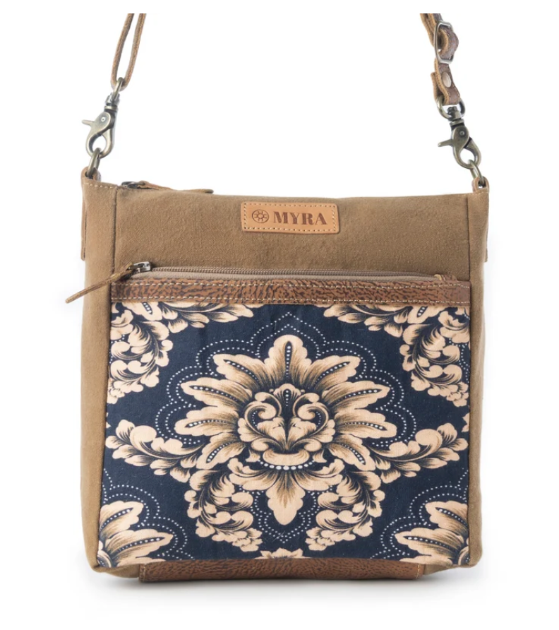 Myra | Crestbloom Vintage Crossbody Bag in Navy *FINAL SALE*