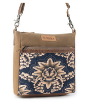 Myra | Crestbloom Vintage Crossbody Bag in Navy *FINAL SALE*