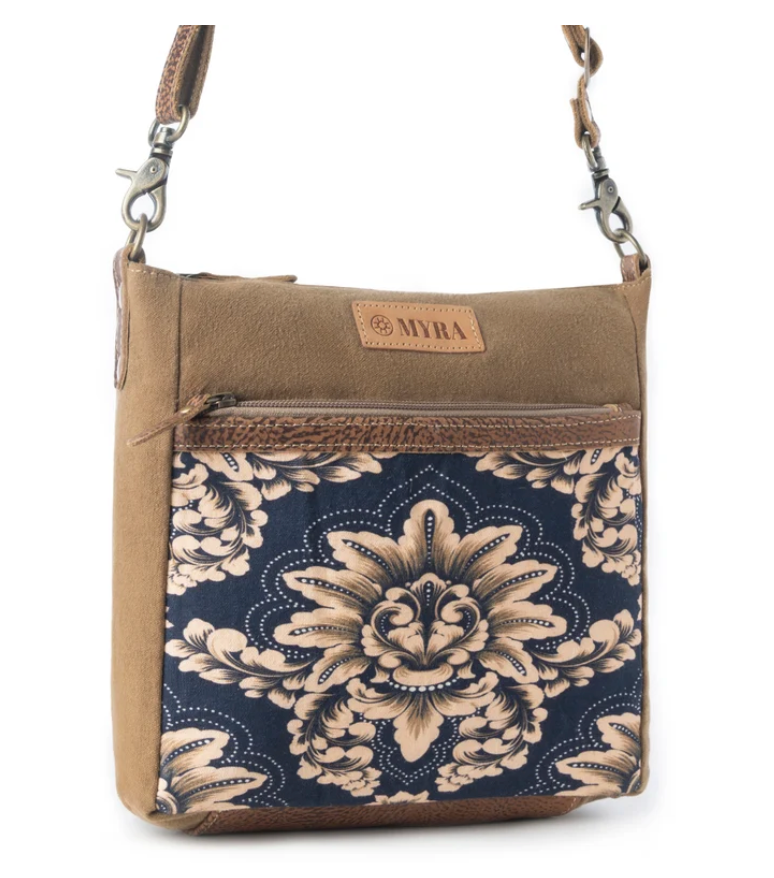 Myra | Crestbloom Vintage Crossbody Bag in Navy *FINAL SALE*