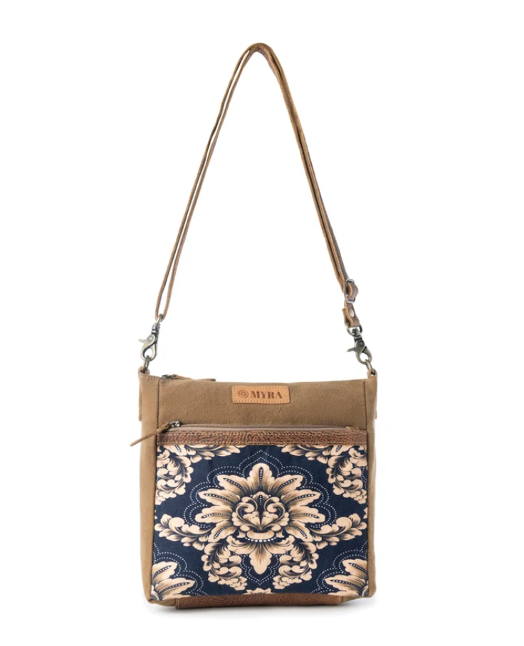 Myra | Crestbloom Vintage Crossbody Bag in Navy *FINAL SALE*