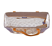 Myra | Abstract Key Tote Bag in Charcoal & Lace *FINAL SALE*