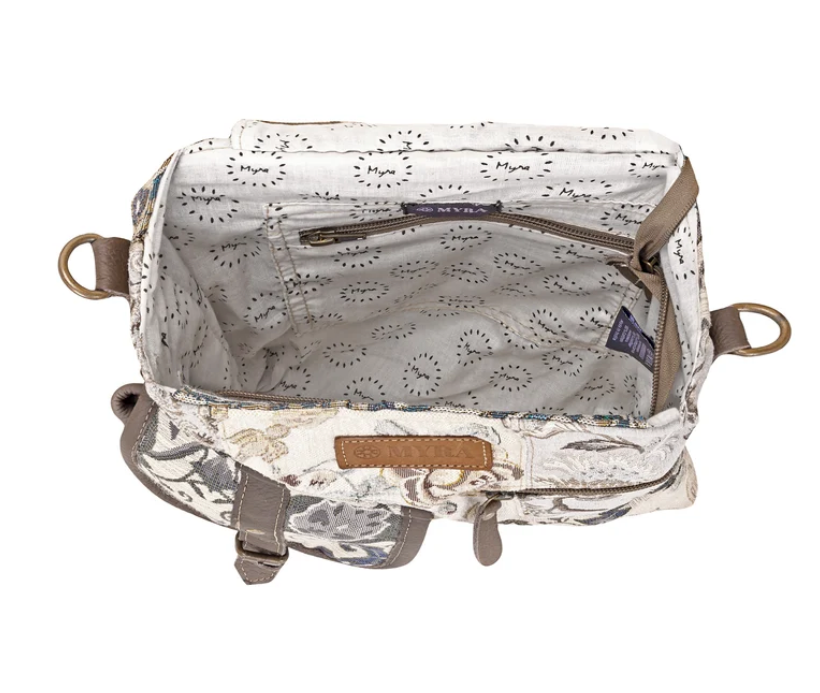 Myra | Mossbloom Upcycled Canvas Bag in Cream*FINAL SALE*