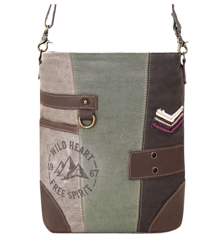 Myra | Cenizo Upcycled Canvas Bag in Olive *FINAL SALE*
