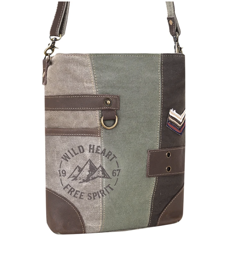 Myra | Cenizo Upcycled Canvas Bag in Olive *FINAL SALE*