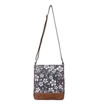 Myra | Blossom Print Shoulder Bag in Grey *FINAL SALE*