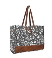 Myra | Anemone Weekender Bag in Charcoal *FINAL SALE*