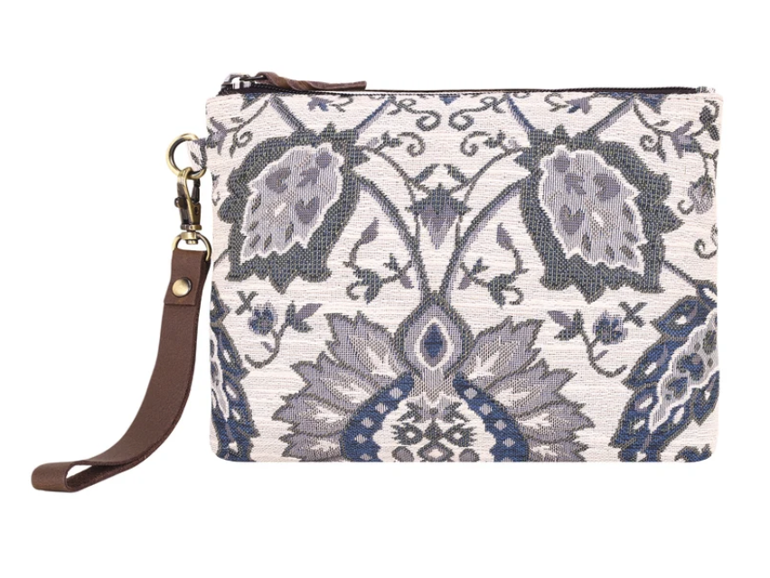 Myra | Cinderbluff Wristlet in Olive Floral *FINAL SALE*