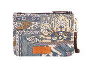 Myra | Cinderbluff Wristlet in Blue Tapestry *FINAL SALE*