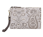 Myra | Cinderbluff Wristlet in Ivory Paisley *FINAL SALE*