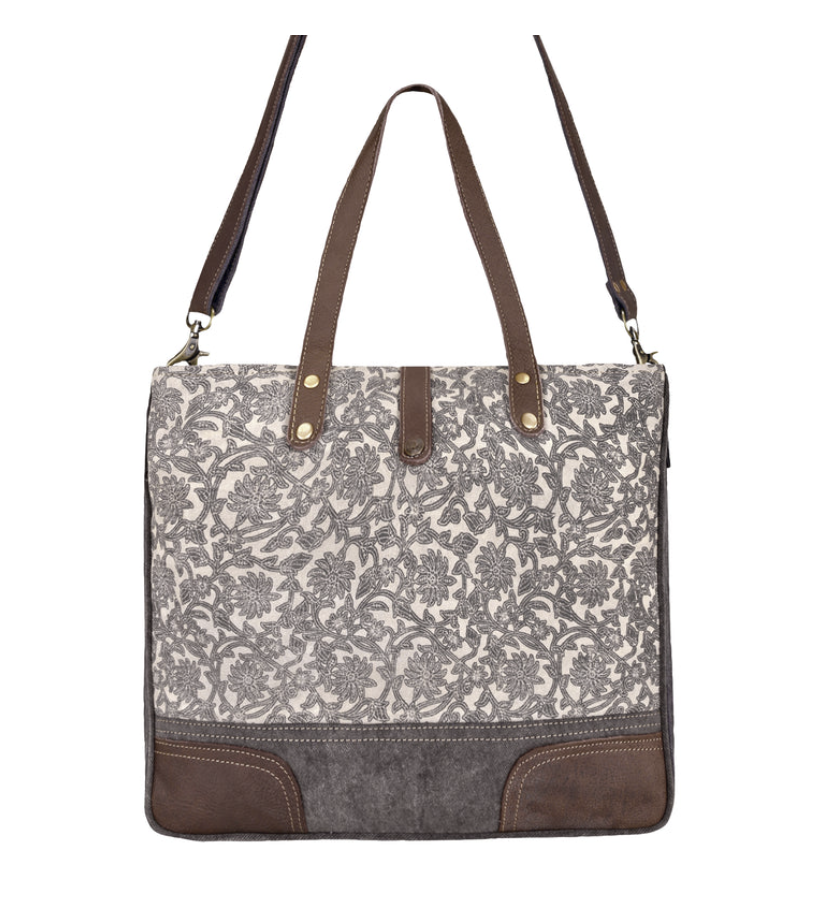 Myra | Willow Mesa Messenger in Grey Floral *FINAL SALE*