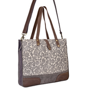 Myra | Willow Mesa Messenger in Grey Floral *FINAL SALE*