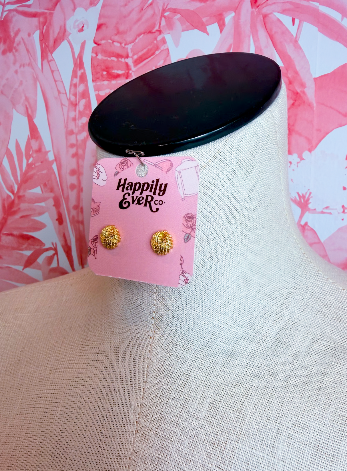 Textured Knot Stud Earrings in Gold *Final Sale*